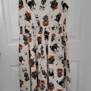 Sourpuss Clothing Chiffon Friday the 13th Dress Excellent Used Condition XL VHTF